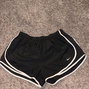 Nike Dark Grey Running Shorts with White Trim